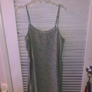 sage green floral midi brandy melville dress